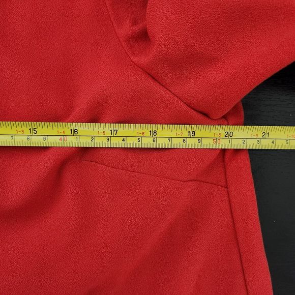 CHICO'S Women's Orange Dress Jacket Formal Business Snap Button Size 1 - Picture 8 of 9